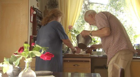 Agneta and Par are making roll sandwiches.